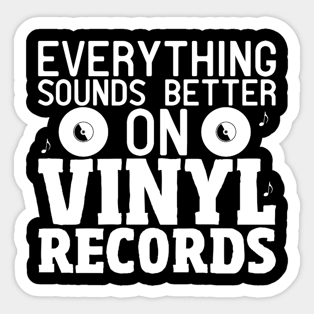 Vinyl Record Joke Saying Phonograph Sticker by DesignatedDesigner